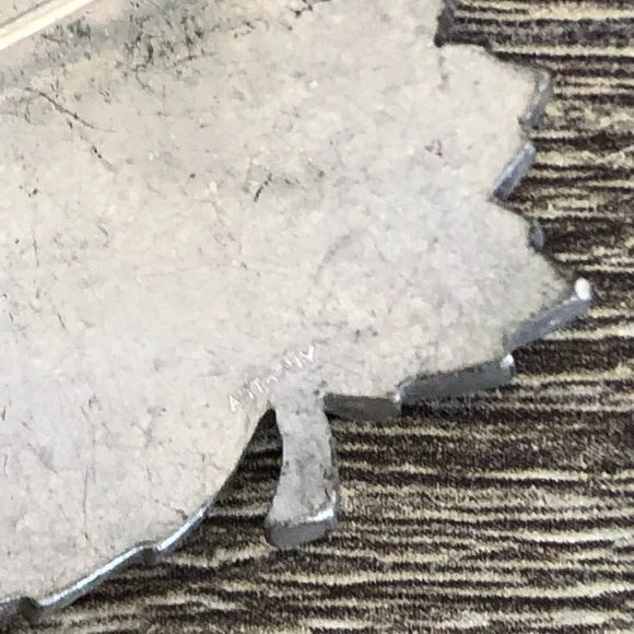 Silvertone Maple Leaf Rhinestone Brooch - Picture 7 of 10